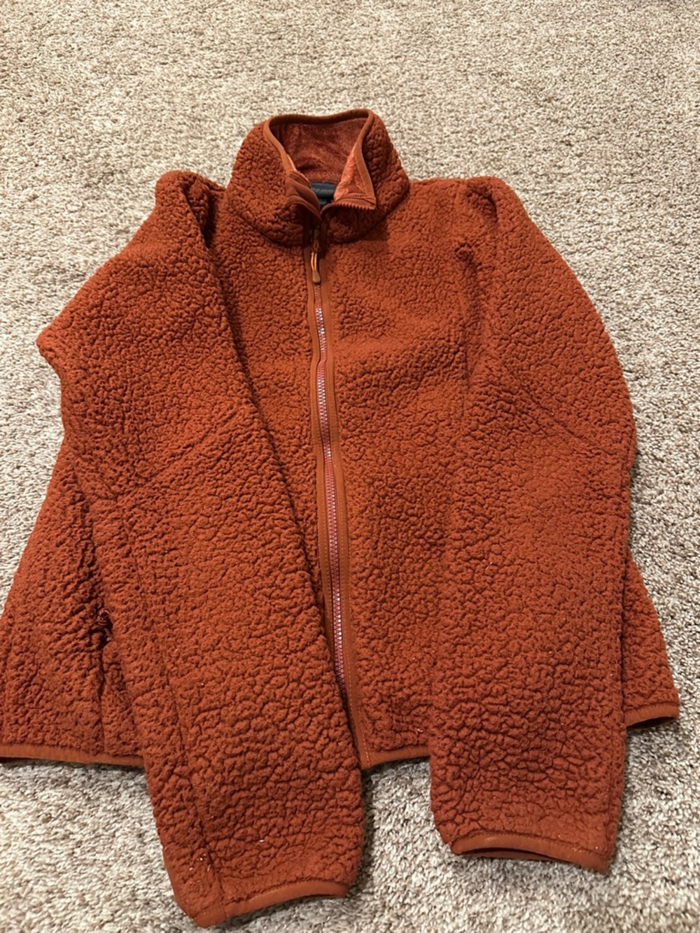 Champion Cozy Rust Sherpa Full-Zip Jacket